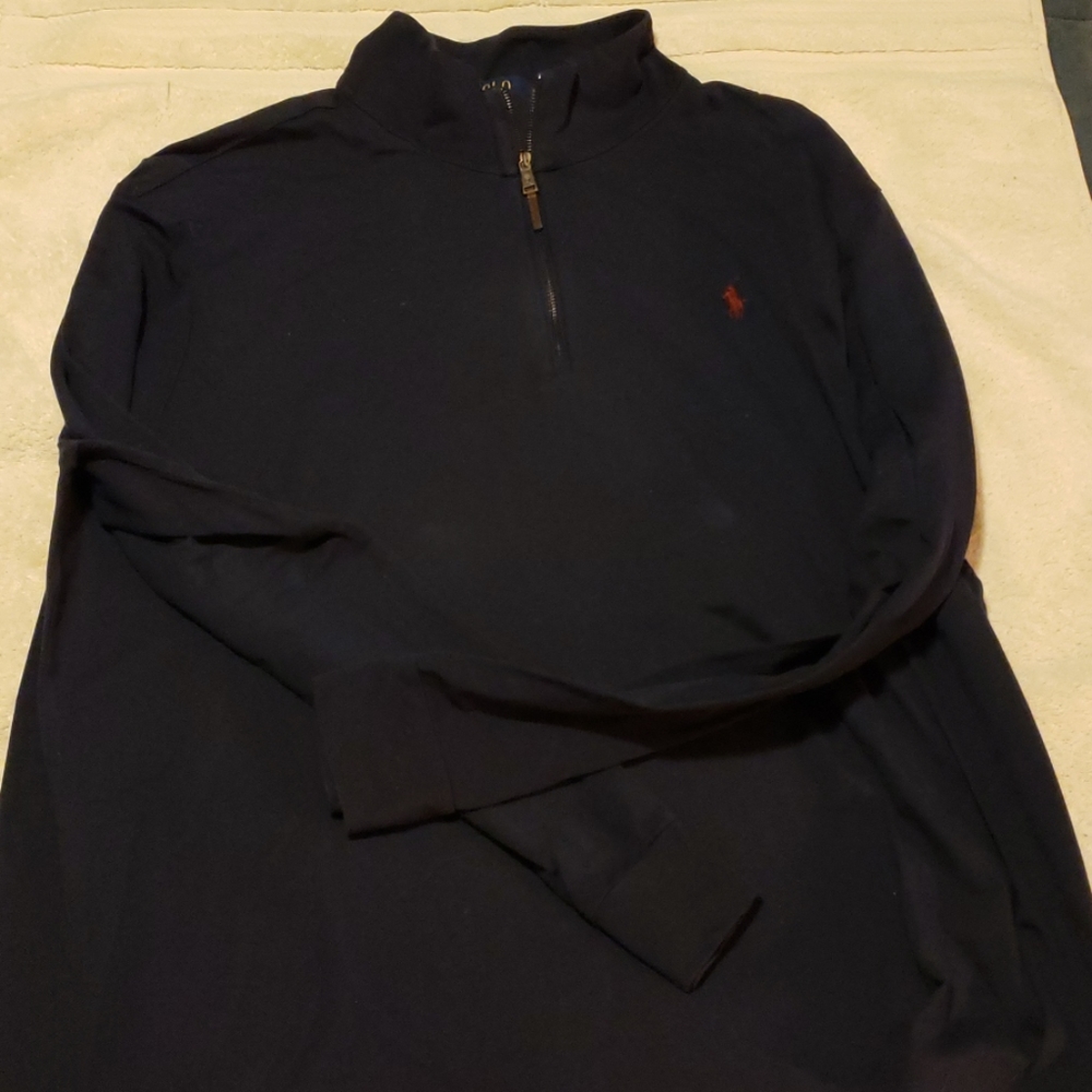 COPY - Ralph Lauren quarter zip performance pullover blue in color